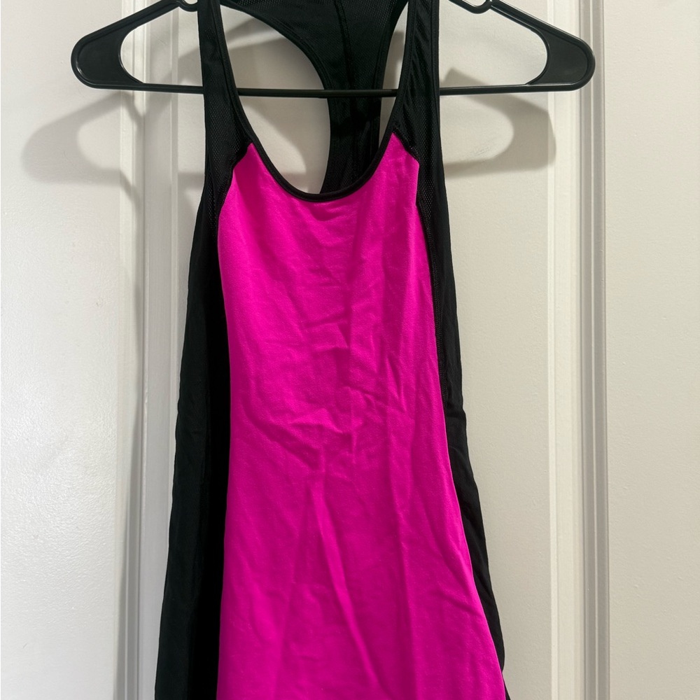 Lululemon Athletica Pink and Black Tank Top